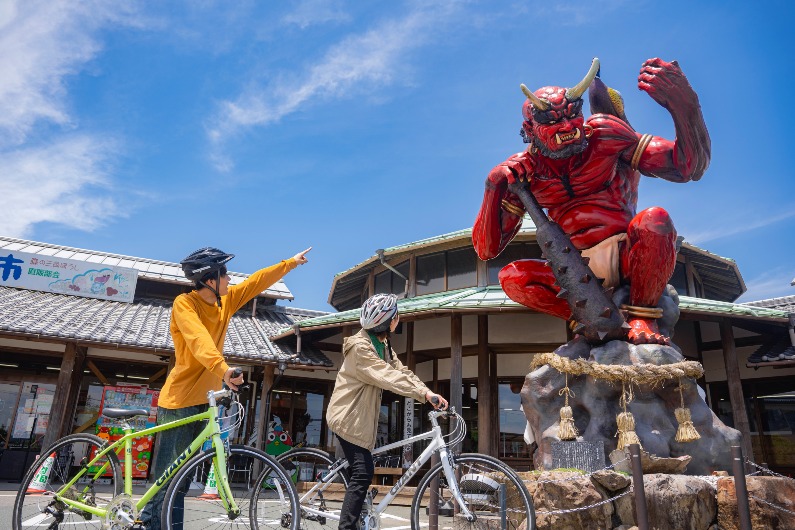 町のシンボル「鬼」北散走